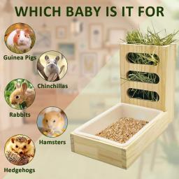 Alimentador de Feno de Coelho com Litter Box, Rack, Suporte para Pequenos Animais, Hamster, Coelho, Chinchilla, Guiné, Porco - Image 1