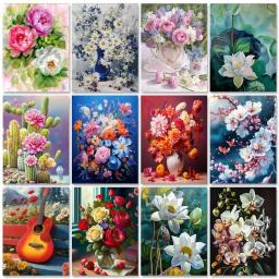 SDOYUNO-foto por número Kits de pintura para adultos, DIY Quadro desenho sobre tela, Flores Pintura, presente original, Decoração para casa, Mod - Image 1