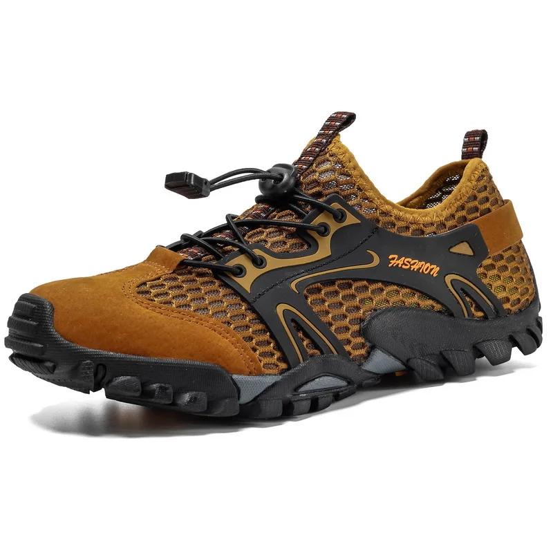 Sapatos antiderrapantes resistentes ao desgaste para homens, caminhadas, jogging, tênis de trekking, ao ar livre, rápidos - Image 1