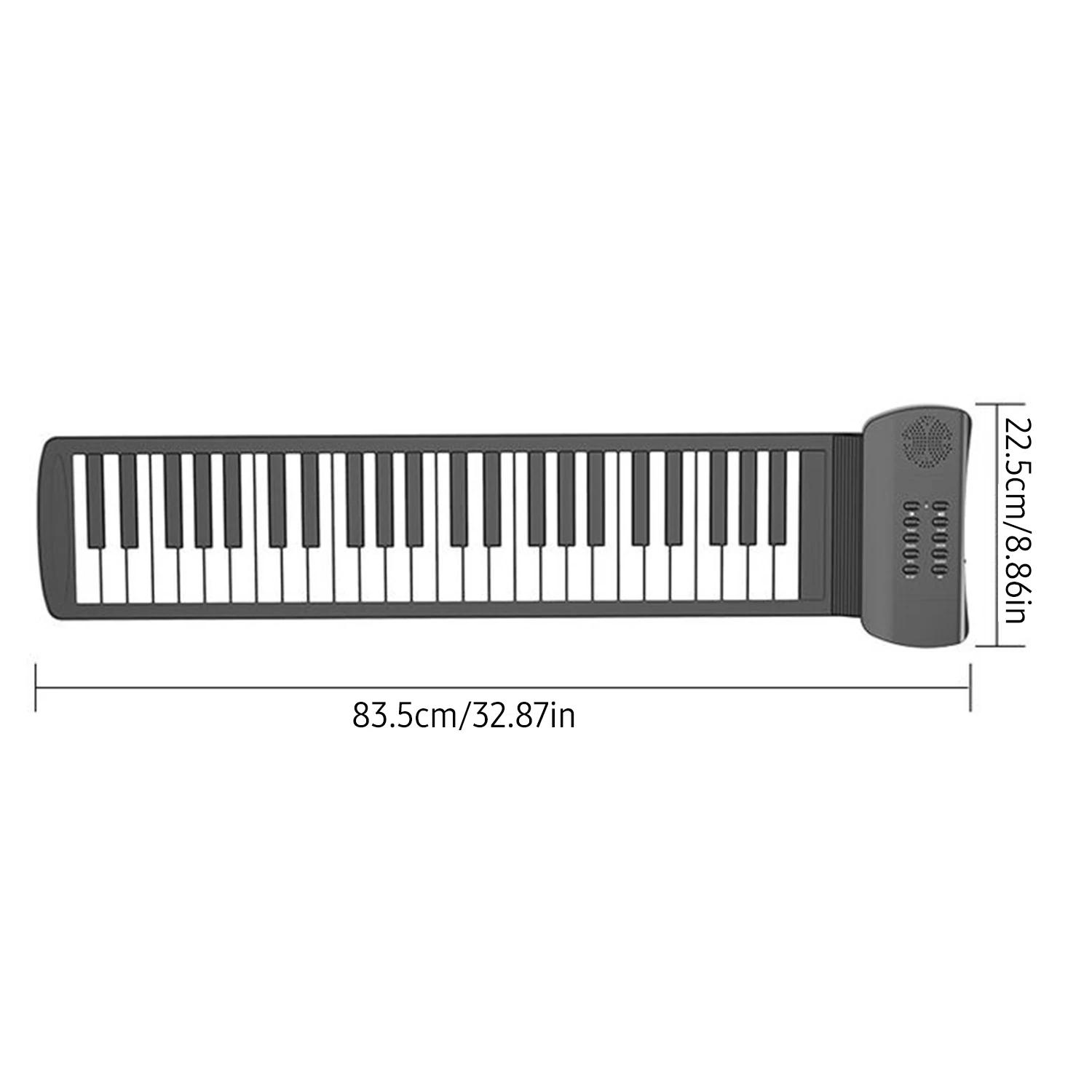 Arregaçar o teclado com alto-falante embutido, mão silenciosa, 49 teclas, 16 tons, suporta sustentação de gravação, fone de ouvido, 6 demos - Image 1