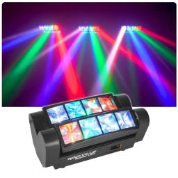 Luzes LED com luzes de aranha para festa, luzes do palco, luz laser, atmosfera boate, DJ Disco, KTV, boate e casamento, 8x10W, DMX512, novo, 1 PC, 2PCs, 2024 - Image 2