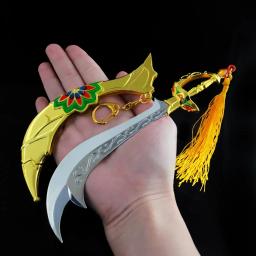 Japonês Anime Game Keychain para Meninos, Arma, Cimitarra dos Sete, Lâmina Samurai, Modelo Periférico, Brinquedos Presentes - Image 4