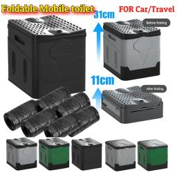 Banheiro dobrável portátil para carro, acampamento ao ar livre Potty, reutilizável, viagem, emergência, piquenique - Image 1