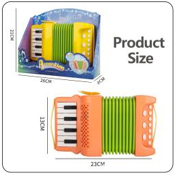 Acordeão de brinquedo para crianças, instrumento musical, brinquedos educativos, presentes para crianças, iniciantes, meninos, meninas, 8 graves, 10 teclas - Image 6