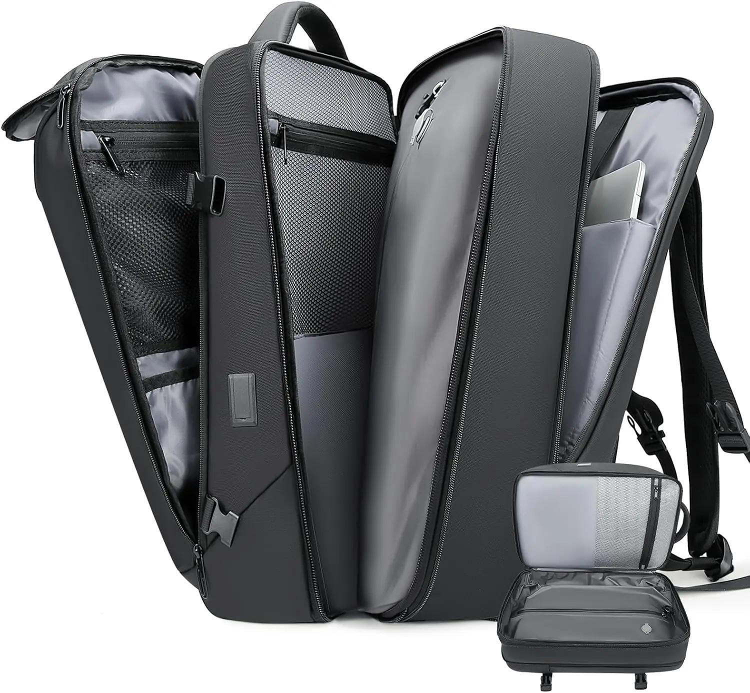 Mochila de compressão a vácuo 2025 para viagens Mochila de viagem 50l com vedação a vácuo, mochilas expansíveis com bomba para aviões - Image 1