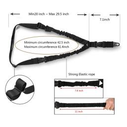 Ajustável Tactical Gun Sling para Tiro Militar, Bungee de 3 Pontos, Airsoft Rifle Strapping Belt, Acessórios para Caça e Caminhadas - Image 6