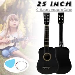 Guitarra acústica de basswood de 25 polegadas com cordas de picareta para instrumento musical de cordas iniciante quente - Image 3