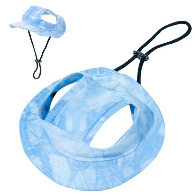 Chapéu solar ajustável com aba larga para proteção dos seus pets, ideal para cães e gatos pequenos e médios