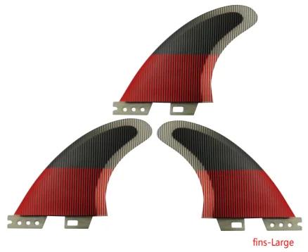 Barbatanas de Prancha de Surf FCS2 Tri Pieces Fibra de Vidro - Performance Profissional