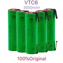 100% original. 18650. Bateria de lítio recarregável VTC6 para soldagem, potência 10C, 30A de altura. Descarga, 3,7V, 3000mAh - Image 6