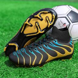 Tênis de futebol profissional para adolescentes, tênis de futsal masculino, bota de futebol antiderrapante resistente ao desgaste masculina, roxo, Tf Fg - Image 3