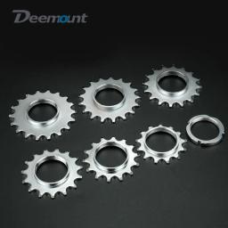 Deemount engrenagem fixa bicicleta roda livre engrenagens hub bloqueio 1 velocidade fixie bicicleta anéis de bloqueio rosqueados 13t 14t 15t 16t 17t 18t - Image 1