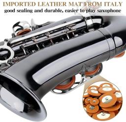 Nickeling-Black Saxofone Eb Alto para iniciantes e adultos, saxofone tipo E Flat, instrumento de sopro com estojo, luva de cinta - Image 6