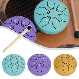 Mini mão Pan bateria tambores, etéreo pandeiro, chuva carrilhão, tambor ao ar livre, música, M N5K0, 6 Tom língua, 3" - Image 1
