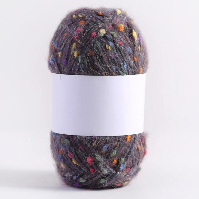 Lenço de Mohair em Crochê com Pontos Coloridos - Fio Macio para Artesanato DIY, Ideal para Xales e Malhas - 50g por Bola