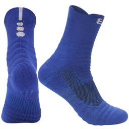 Meias esportivas masculinas almofada absorvente terry toalha basquete ciclismo corrida caminhadas tênis meias para mulher algodão tamanho 31-48 - Image 5