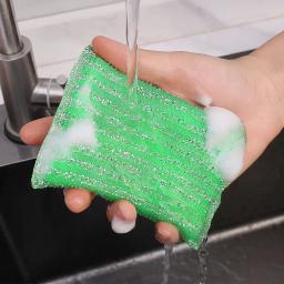 Pano de limpeza dupla face reutilizável, toalhetes de esponja de fio de aço, escova de óleo antiaderente, pano de cozinha, pano de limpeza, toalha, 24pcs - Image 3