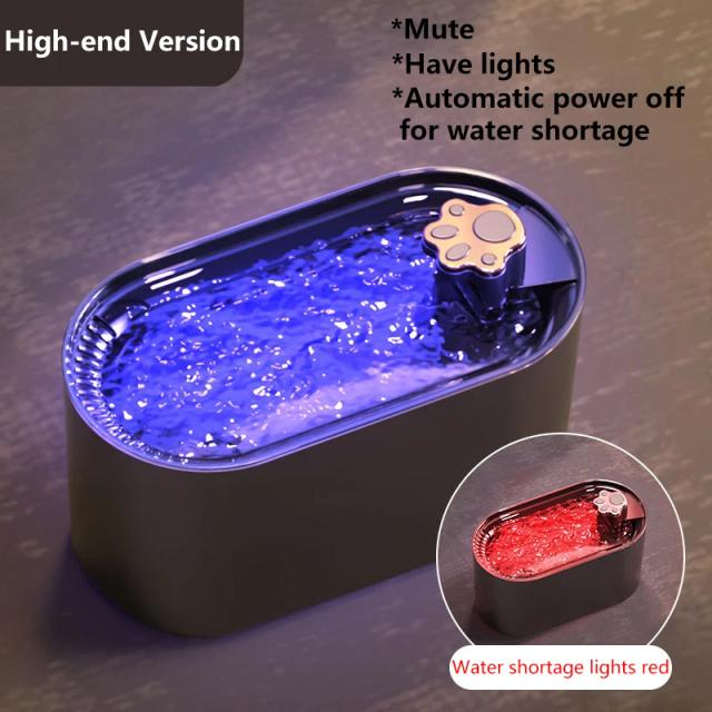 Fonte de Água Inteligente para Gatos com Filtro Elétrico USB, Bebedouro Automático Ultra Silencioso e Capacidade de 3 Litros
