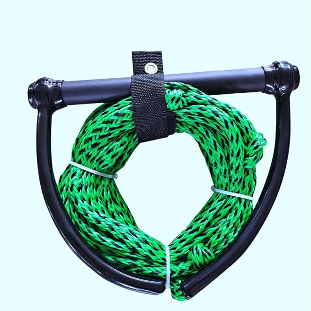 Corda de Esqui Aquático 23m com Grip Estilizado para Wakeboard e Kneeboard - Surf Tow Line e Leash Cord Inclusos