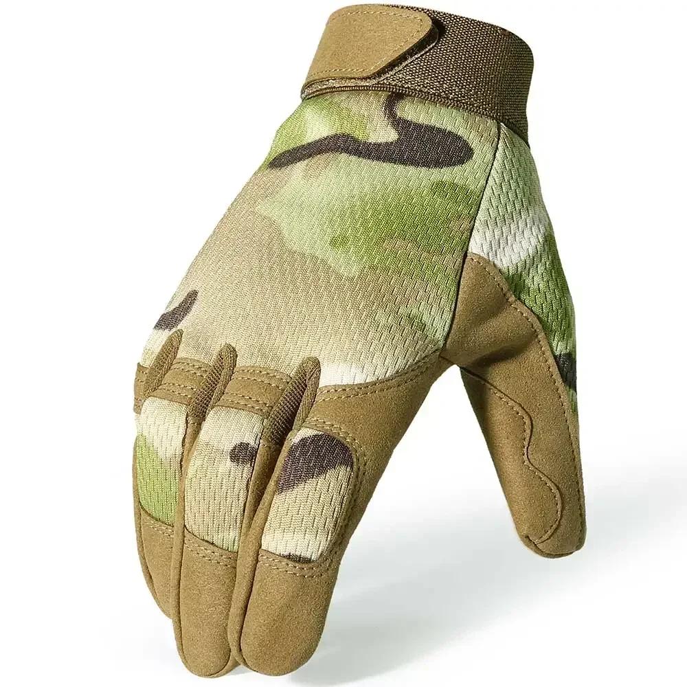 Luvas táticas camo touch screen para homens, luva de ciclismo, esportes, escalada, paintball, tiro, caça, equitação, esqui, luvas de dedo inteiro - Image 1