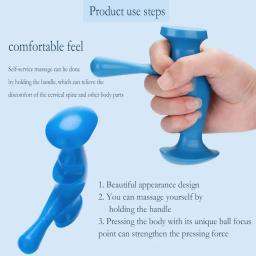 Massageador Acupoint em forma de T, Finger Press Trigger Point, Ferramentas de Fisioterapia Handheld, Tecido Profundo do Corpo, Relaxar a Dor - Image 3