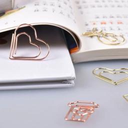 Clipe de papel metal para scrapbook, conjunto de 10 peças, com vários desenhos animados, coração, estilo animal, livro, planejador, página, marcador, fichário - Image 6