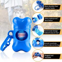 Osso Shaped Poop Bag Dispenser para Pet Dog Waste Bag, suporte de plástico, lixo Bag Dispenser, Carrier Case, eliminação Bag Dispenser, 1Pc - Image 3
