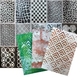 Pacote Resina Gelli Placa Starter Kit Ferramenta, Stencil Set para Impressão, Mixed Media Art Craft Variedade, Gel transparente - Image 3