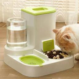 Alimentador automático para cães e gatos, dispensador de alimentos, alimentação e rega suprimentos, tigela de água potável, Pet Supplies, 2 em 1 - Image 2