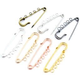 5 pçs/lote Alfinetes de Segurança Broche Base Em Branco 50/80/90mm 3/5 Anéis Pin de Jóias para Fazer Suprimentos Acessórios - Image 5