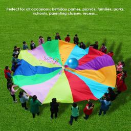 Rainbow Parachute Toys para crianças, Saco de salto, Bounce Play Mat, Guarda-chuva ao ar livre, Desenvolvimento esportivo, Diâmetro quente, 2m, 3m - Image 4