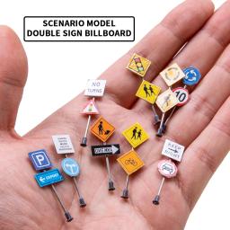 Modelo De Sinalização De Tráfego Em Miniatura De Simulação, Construção, Mesa De Areia, Cena De Rua, Materiais De Layout, Kits De Diorama, 1 Conjunto - Image 1