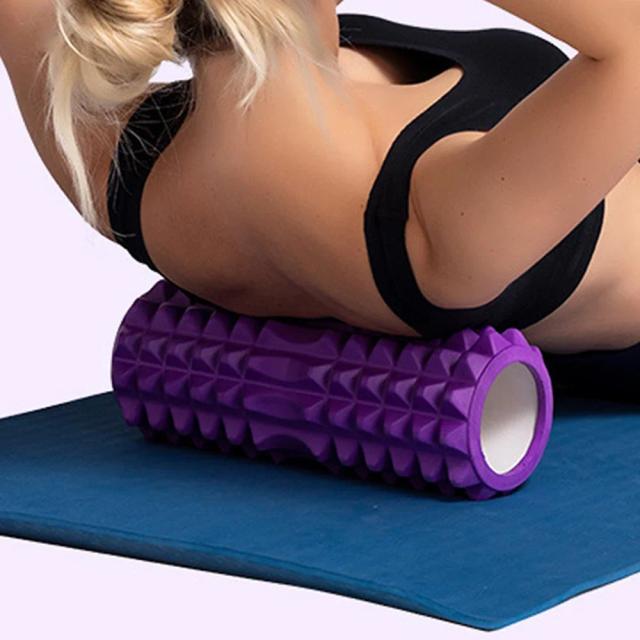 Rolo de Yoga em Espuma de 26cm para Exercícios e Massagem nas Costas - Equipamento de Home Fitness e Pilates