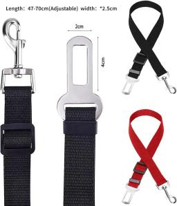 Cinto de segurança de carro ajustável para cães, Cintos de segurança de nylon para veículos, Heavy Duty, Elastic Harness para cães - Image 5