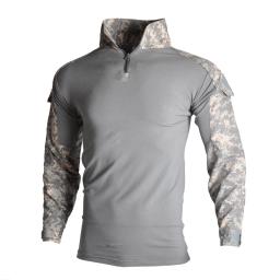 HAN WILD-Camisa Tática com Almofadas para Homens, Camisas De Escalada, Roupas De Treinamento, Camuflagem De Acampamento, Camiseta De Caça, Tops Para Paintball - Image 1