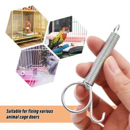 Metal Cage Door Spring Hook, Tensão resistente, Fixação de arame ganchos para gaiolas de hamster do pássaro do coelho, 8.5cm, 5 10Pcs - Image 6