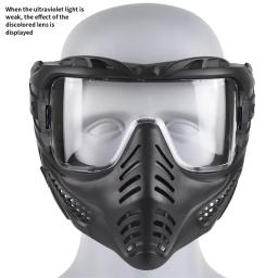 REikirc Máscara tática de paintball airsoft com mudança de cor Máscaras protetora de rosto inteiro CS Cosplay pode ser equipada com câmera esportiva - Image 5
