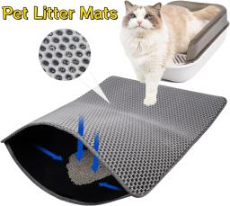 Impermeável dupla camada EVA Cat Litter Mat Tapete de estimação dobrável, almofadas de cama para gatos, suprimentos limpos - Image 1