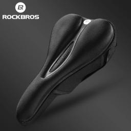 Rockbros silicone bicicleta sela oco respirável mtb bicicleta capa de almofada do assento mat sílica gel sela acessórios de ciclismo parte - Image 1
