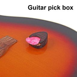Palhetas de madeira à prova de umidade, caixa de armazenamento Plectrum para músico, fino acabamento, acessório instrumento musical - Image 3