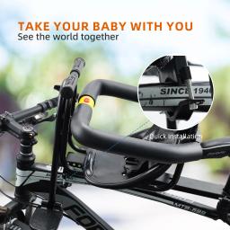 Assento dianteiro confortável seguro para bicicleta, Encosto confortável para o bebê, Andar de bicicleta ao ar livre, Acessórios de bicicleta de montanha - Image 6