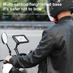 Suporte de celular impermeável para motocicleta e bicicleta, suporte de celular ajustável, suporte universal de bicicleta giratória de 360 ° - Image 5
