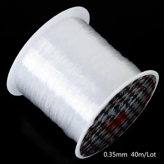 Linha de Pesca de Nylon Transparente Não Esticável - Resistência Superior para Acessórios de Joias, 0.2mm a 0.4mm