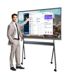 Tela táctil multilíngue LCD, quadro branco interativo de Android, 4K 65 75 85 96 110 Polegada, multilíngue, LCD, tevê esperta - Image 2