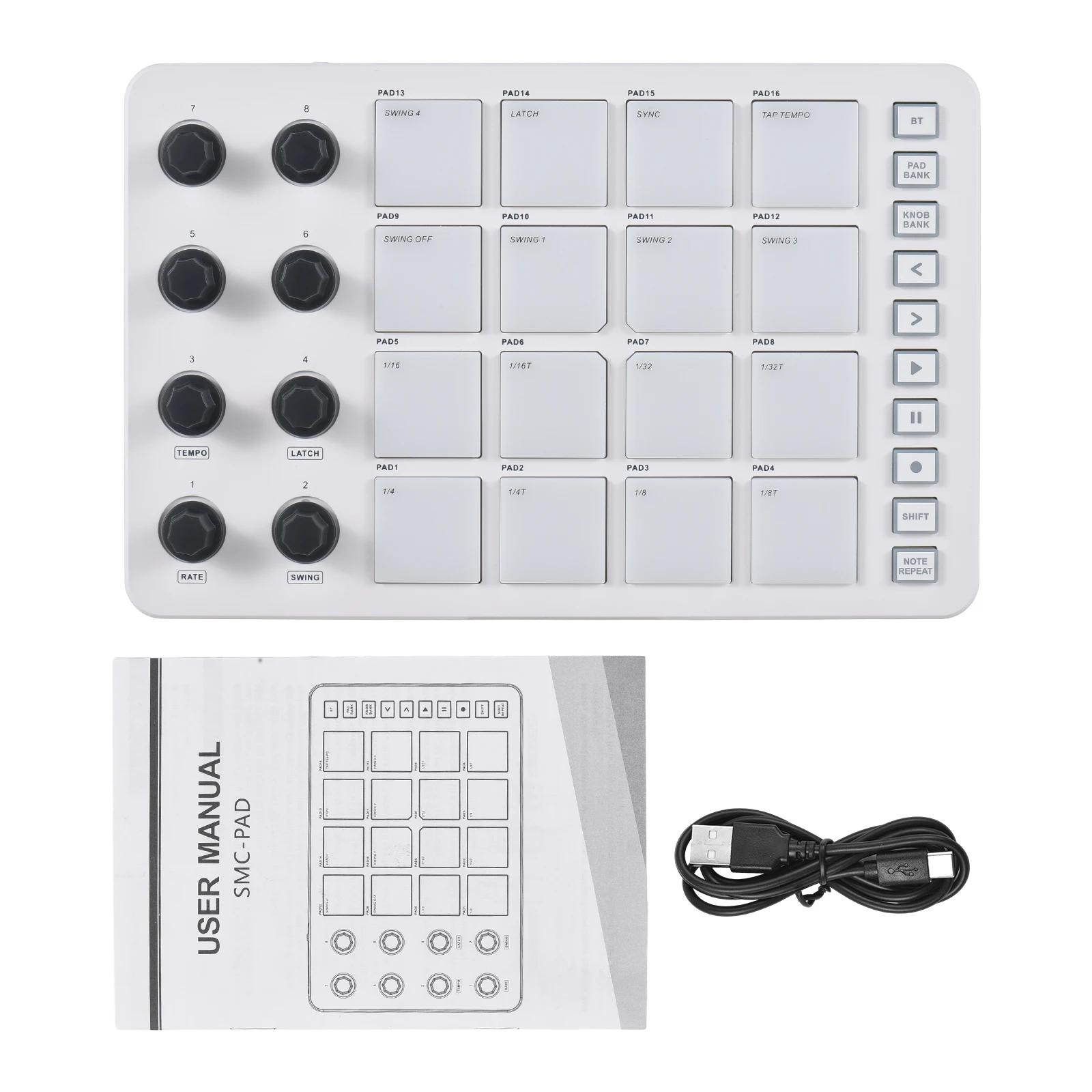 RGB Backlight Controlador MIDI com conexão Bluetooth, teclado Pad, baixa latência, 8 botões Assignable, 16 - Image 1