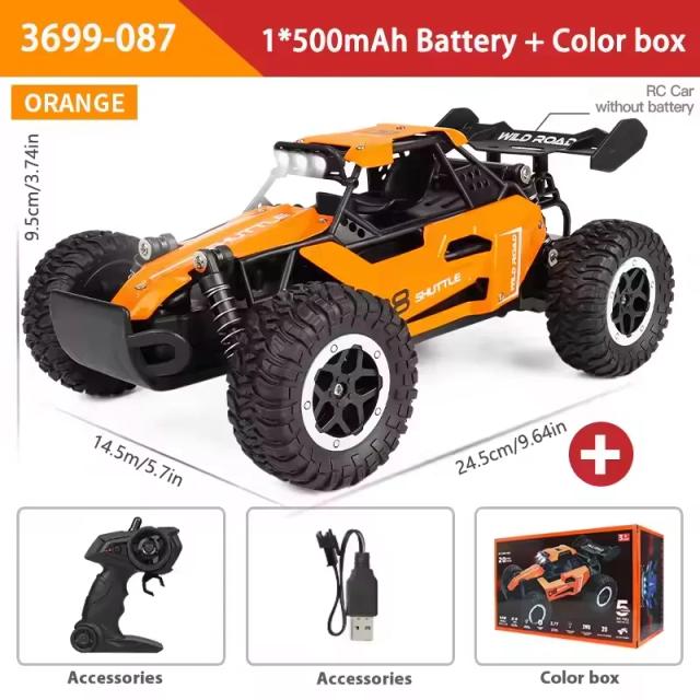 DK087 RC Monster Truck 1:16 2WD Off-Road Alta Velocidade 20 km/h