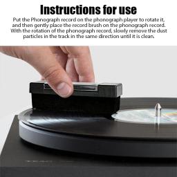 Anti-estático Velvet escova para fonógrafo, removedor de poeira para CD, vinil LP, Turntable Player acessórios, venda quente - Image 6