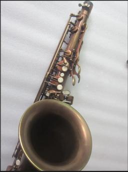 Saxofone tenor clássico com estojo, cobre antigo, simulação B sax plano, instrumento musical profissional, tocar - Image 2
