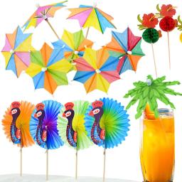 Conjunto de 20, 30 ou 50pcs de guarda-chuva para coquetel, comida, frutas, palito, decoração de festa, casamento, havaiano, aniversário - Image 2