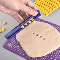 Polymer Clay Presser, Embossing Mold, Ferramentas Olaria Clay, Arte Cerâmica, Número do alfabeto, Carta, Selagem, DIY Embossing - Image 1